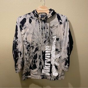 Men’s XLT Akrynm Distressed Acid Washed Thumbhole Pullover Snowboard Hoodie